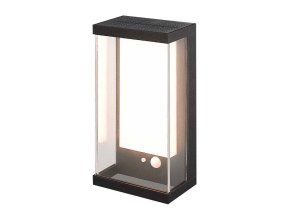130929 cerne led nastenne solarni svitidlo s pohybovym cidlem 0 5w ip54
