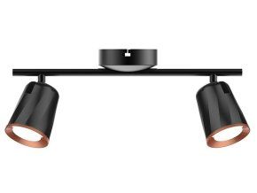 Schwarze LED-Deckenleuchte 12W (Lichtfarbe Warmweiß)