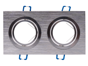 79779 Doppel-Deckenrahmen aus gebürstetem Aluminium, quadratisch klappbar