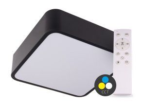 129375 smart tuya cerne led stropni svitidlo hranate 500x500mm 48w cct s do