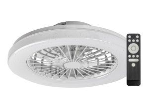 139515 bile stropni led svitidlo s ventilatorem dalfon2 485mm 48w rgb cct s do