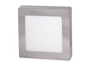 silberfarben montiertes LED-Panel 225 x 225 mm