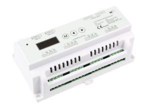 132413 dmx dekoder na din listu pro led pasky 12ti kanalovy