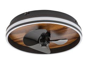 134472 cerne stropni led svitidlo s ventilatorem faustine 470mm 30w cct s do