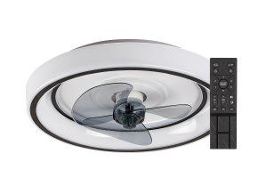 134469 12 cerne stropni led svitidlo s ventilatorem horacio 470mm 67w cct s do