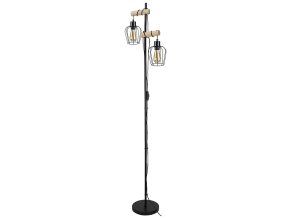 134907 cerna stojaci lampa fabian pro zarovku 2x e27