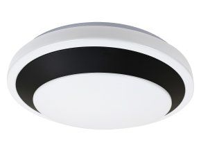 135018 bilo cerne stropni led svitidlo barbora 380mm 24w