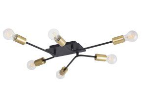 135297 cerne stropni svitidlo lanny pro zarovku 6x e27