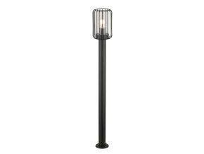 136425 cerny zahradni sloupek tarpa pro zarovku e27 100cm