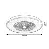 139050 10 cerne stropni led svitidlo s ventilatorem dalfon2 540mm 72w cct s do