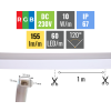 70166 rgb neon led pasek 10w m 230v s krytim ip67