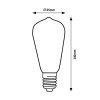 136809 1 led zarovka filament kourova st65 5w e27