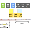 69080 1 led pasek 12w m 12v vodeodolny ip67