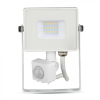 Weißer LED-Strahler 10W mit Bewegungsmelder Premium (Lichtfarbe Warmweiß)