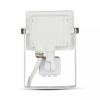 Weißer LED-Strahler 10W mit Bewegungsmelder Premium (Lichtfarbe Warmweiß)