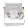 Weißer LED-Strahler 10W mit Bewegungsmelder Premium (Lichtfarbe Warmweiß)