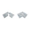 69398 12 silberfarbene LED-Panels mit Rahmen, 600 x 600 mm, 45 W, Lichtfarbe: Tageslichtweiß