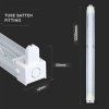 126033 3 Leuchtstoffröhrenkörper für LED-Röhre 120cm IP20