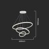 128621 4 bile zavesne led svitidlo kulate 60cm 32w