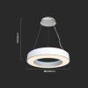128630 4 bile zavesne led svitidlo kulate 60cm 50w stmivatelne