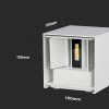 128994 3 bile fasadni led svitidlo hranate 5w ip65