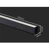 129567 3 cerne linearni zavesne led svitidlo 40w cct premium