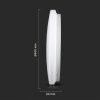 130360 17 bile led stropni svitidlo kulate 500mm 36w cct