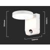 132544 3 bile fasadni led svitidlo kulate s pohybovym cidlem 17w ip65