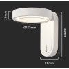 132565 4 bile fasadni led svitidlo kulate s nastavitelnou hlavou 5w ip65