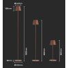 132559 7 corten led stojaci nabijeci lampa 500 1300mm 4w ip54