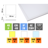 70235 bily podhledovy led panel 600 x 600mm 40w economy