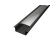Einbaugehäuse 3 schwarz mit Abdeckung UNICOV2 transparent