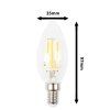 128679 2 led zarovka svicka filament 4w e14 stmivatelna
