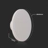 130617 2 bile led nastenne svitidlo kulate 160mm 12w ip65