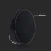 130620 5 cerne led nastenne svitidlo kulate 160mm 12w ip65