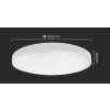 130632 5 bile prisazene led svitidlo plano kulate 420mm 36w ip44 s pohybovym mw cidlem a do