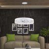 130749 2 bile zavesne led svitidlo kulate designove 50cm 25w