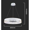 130749 3 bile zavesne led svitidlo kulate designove 50cm 25w