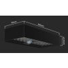 130740 2 cerne led nastenne solarni svitidlo s pohybovym cidlem 6w ip65