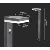 130755 2 cerna led zahradni solarni lampa hranata s pohybovym cidlem 5 5w ip54