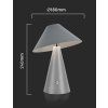 130737 3 seda led stolni nabijeci lampa 240mm 3w