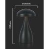 130761 3 cerna led stolni nabijeci lampa 220mm 1w