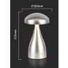 130767 3 zlata led stolni nabijeci lampa 220mm 1w