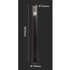 130779 3 cerny zahradni sloupek pro zarovku e27 100cm