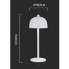 130827 3 bila led stolni nabijeci lampa 300mm 3w