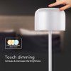 130833 4 bila led stolni nabijeci lampa 210mm 1 5w ip54