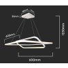130857 3 bile zavesne led svitidlo designove 60cm 48w stmivatelne