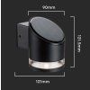 130863 2 cerne led nastenne solarni svitidlo 1w ip54
