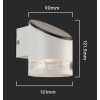 130869 2 bile led nastenne solarni svitidlo s pohybovym mw cidlem 1w ip44