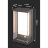 130932 2 sede led nastenne solarni svitidlo s pohybovym cidlem 0 5w ip54